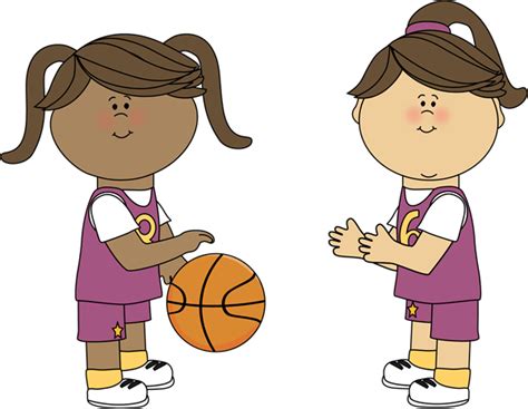 girls playing basketball clipart clip art library