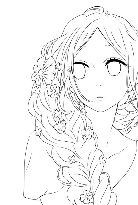 The anime world indeed feels more beautiful than the real world. anime lineart transparent | Páginas para colorir da disney ...