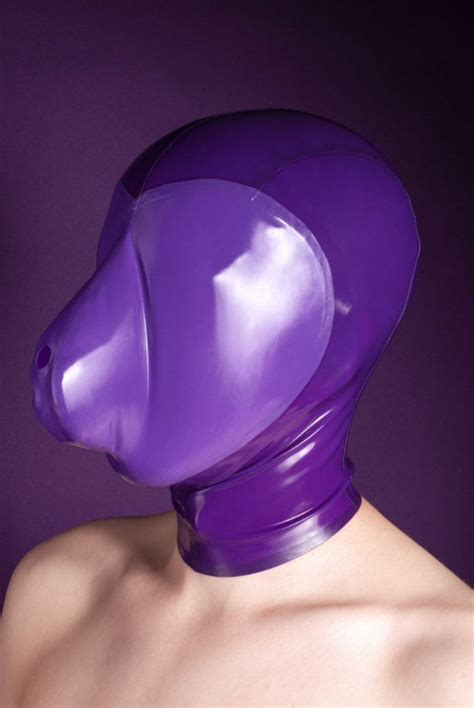 Breath Control Hood Mask Breath Play Small Hole For Breathing Latex Shop Mask Natural