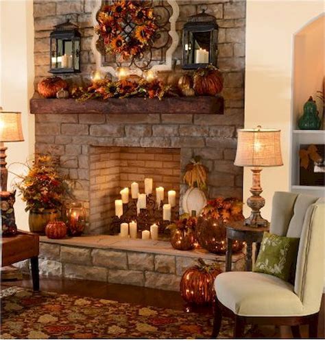 40 Elegant Fall Mantle Decor Ideas 7 Fall Fireplace Fall Mantle