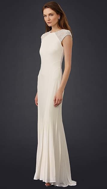 Badgley Mischka Collection Back Keyhole Gown Shopbop