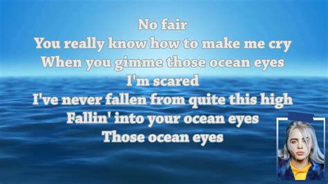 Ocean Eyes Lyrics Billie Eilish Youtube