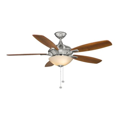 Hampton Bay Springview 52 In Brushed Nickel Ceiling Fan 14922 The