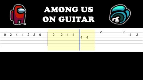 Among Us Sounds On Guitar Easy Guitar Tabs Tutorial