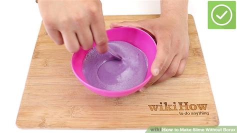 Make sure it's pva glue (pva stands for polyvinyl acetate) as you need those specific long chain molecules for your slime to work. 4 Ways to Make Slime Without Borax - wikiHow