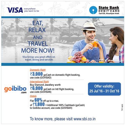By clicking on the hyperlink you will be exiting hdfc bank smartbuy website and entering into the merchant's website. To travel is to live! State Bank VISA Debit card holders can now enjoy discounts on flights and ...