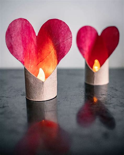 Valentine Crafts Valentines Day Flameless Candle Candles Diy Games