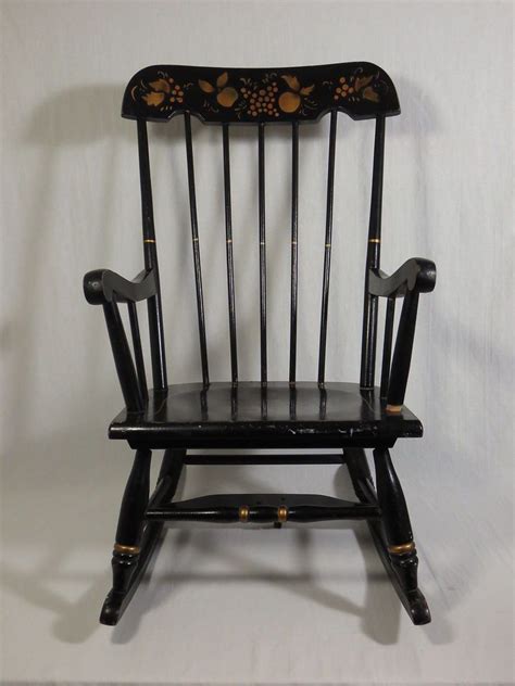 Spectacular Antique Black Rocking Chairs Best Leather Chair