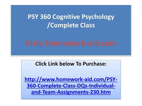 Ppt Psy 360 Cognitive Psychology Complete Class Powerpoint
