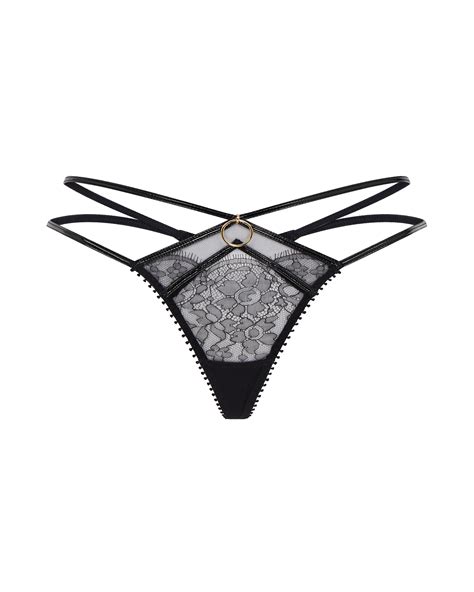 foxie thong in black by agent provocateur