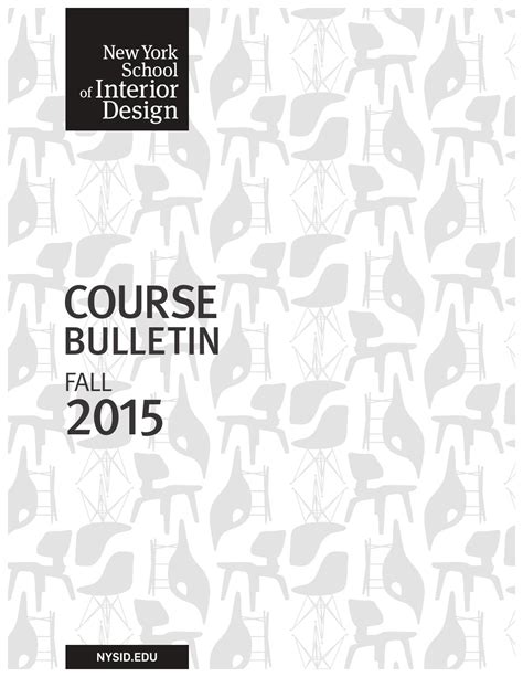 Fall 2015 Course Bulletin By New York School Of Interior Design Issuu