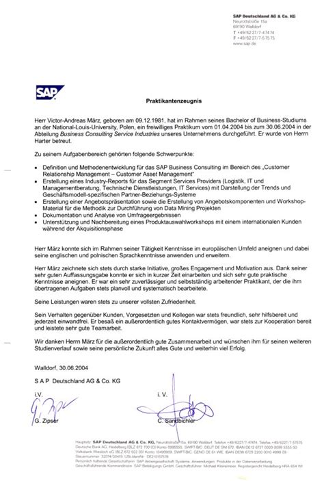 Recommendation Letter German Template Resume