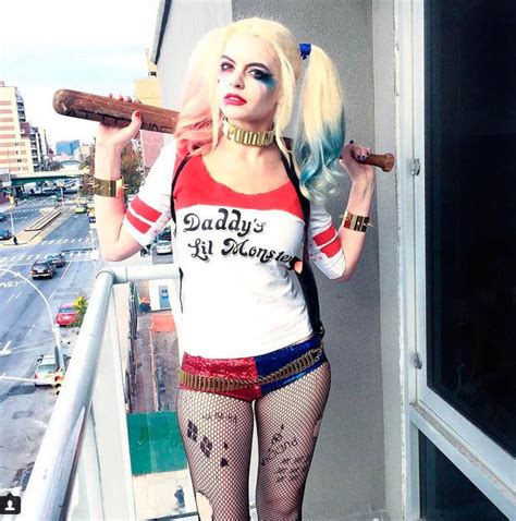 Disfraz De Harley Quinn Con Peluca Y Maquillaje Para Verse