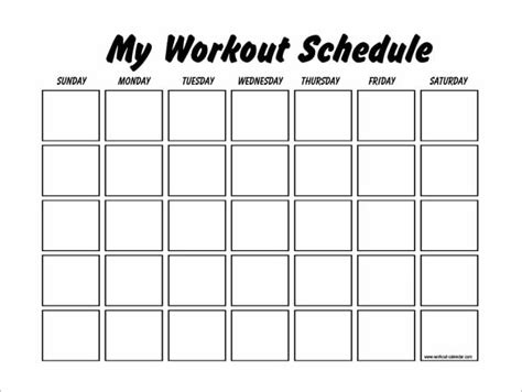 45 Workout Schedule Templates Pdf Docs