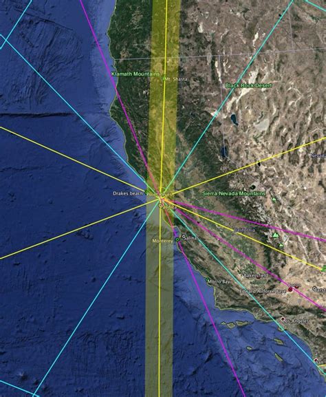 Ley Lines Southern California Map Us States Map
