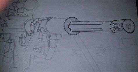 No se dibujar: como dibujar un rifle de francotirador