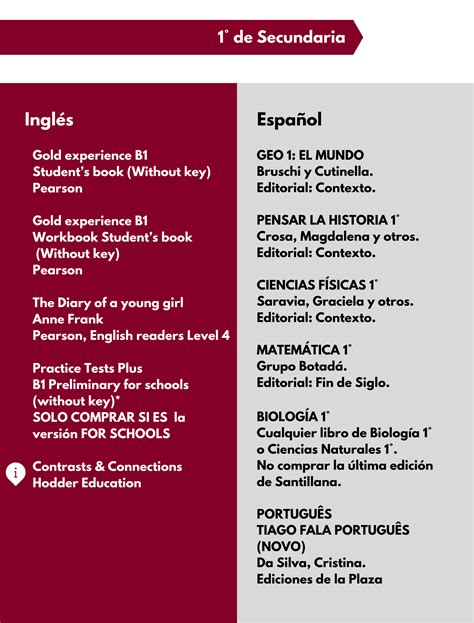 Textos Inglés Y Español Para Primer Ciclo Secundaria Colegio InglÉs