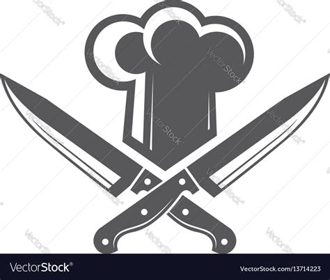 Crossed Knives And Chef Hat Royalty Free Vector Image