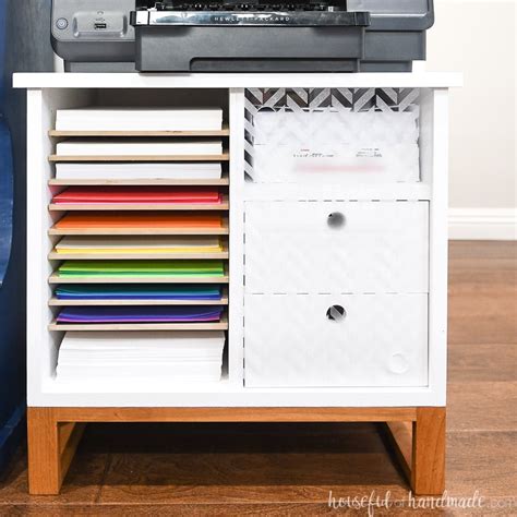 Printer Stand With Paper Storage And Drawers Houseful Of Handmade