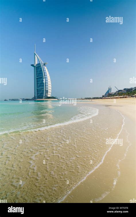 Burj Al Arab Jumeirah Beach Dubai United Arab Emirates Stock Photo