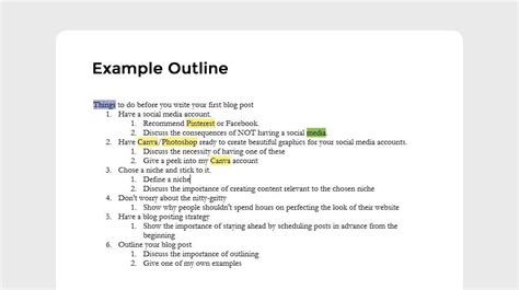 💋 Writing A Good Outline How To Write An Outline Plus Template And