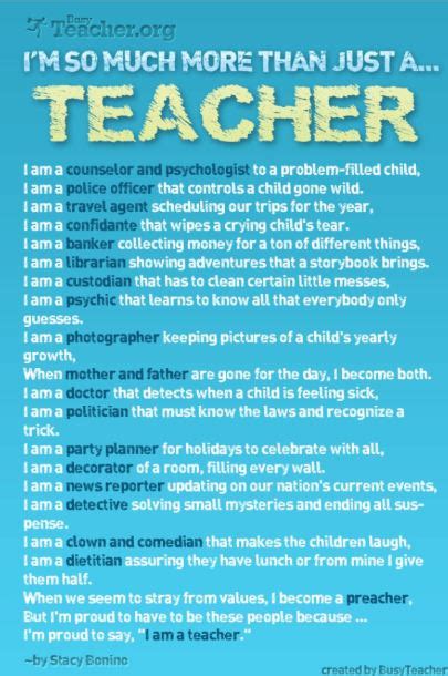 I cannot emphasize enough the importance of a good teacher. Mind Sparks: The many hats of a teacher....