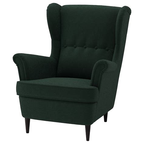 Strandmon Tallmyra Dark Green Wing Chair Ikea