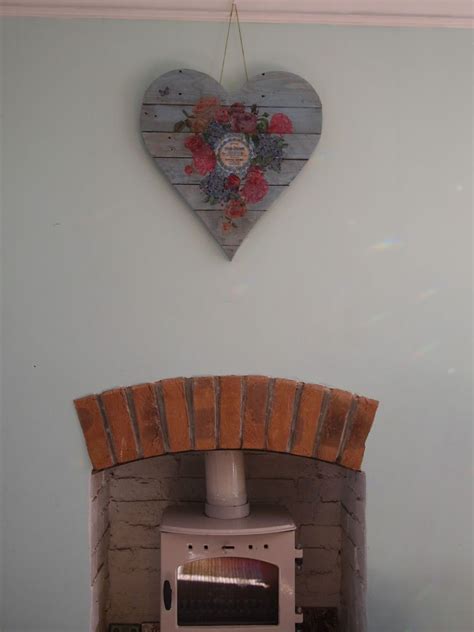 Shabby Chic Heart Wall Plaquewoodpine Pallet Rustic Art Hanging