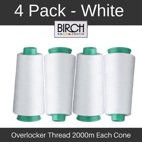 Birch Overlocker Thread 2000m Overlocking Value 4 Pack 4 Pack Ebay