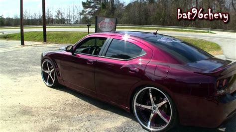 Wet Candy Voodoo Violet Dodge Charger On 24 Savini Forged Wheels