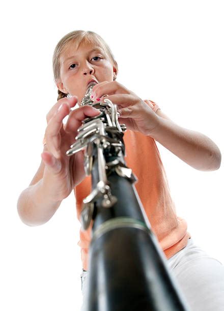 Little Girl Playing Clarinet Stock Photos Pictures