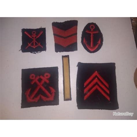 Divers Galons Insignes Marine Nationale Epaulettes Grades Galons