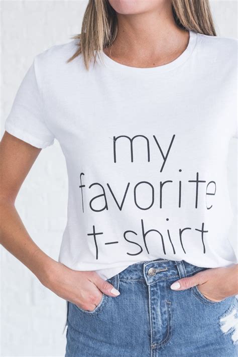 White Graphic Boutique Top That Says My Favorite T Shirt Graphic