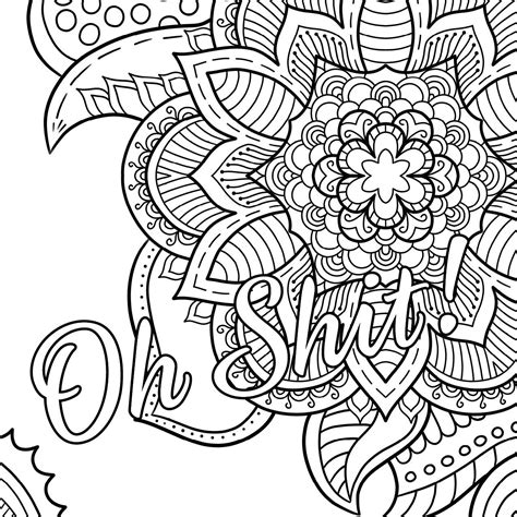 You can download and print this swear word coloring pages for adults,then color it with your kids or share with your friends. Adult Curse Word Coloring Coloring Pages