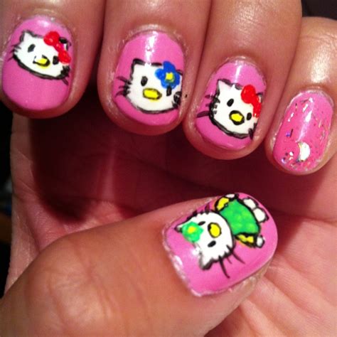 Attempt For Hello Kitty Nailss