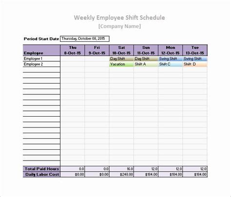 Fillable and printable employee schedule template 2021. Daily Work Schedule Template Inspirational 19 Daily Work Schedule Templates & Samples Docs Pdf ...