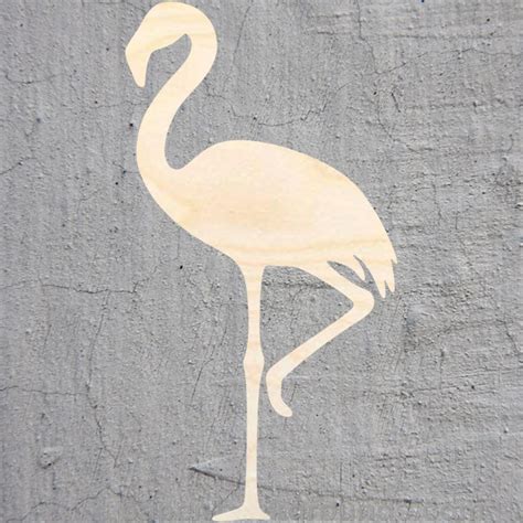 Flamingo Silhouette Laser Cut Out Wood Shape Craft Supply Etsy