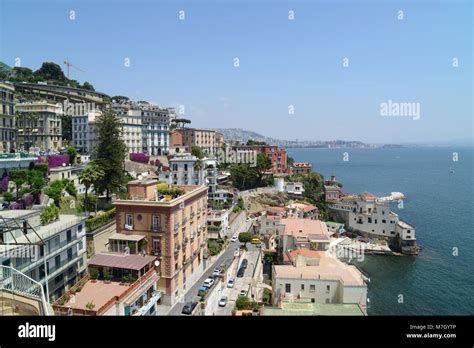 Panoramic View Of Naples From Posillipo Italy Stock Photo Alamy
