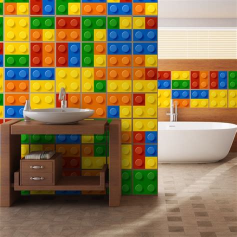 Kit 49 Wall Tile Stickers Lego