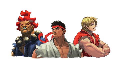 Illustration Digital Enhancement Akuma Ryu Ken Street Fighter Iii
