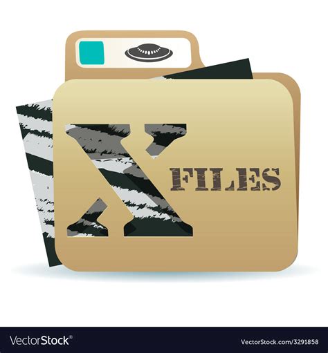 X Files Folder Icon Royalty Free Vector Image Vectorstock