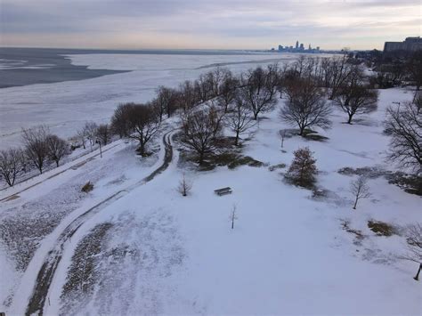 Drone Footage Shows The Beauty Of Lake Erie In The Winter