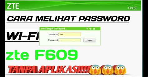 Cara Mengetahui Password Zte F609 Tanpa Telnet Password Default Admin