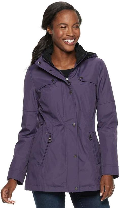 Womens Weathercast Hooded Bonded Anorak Jacket Womens Anorak Jacket