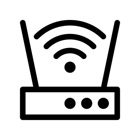 Router Outline Icon Black And White Item From Set Dedicated Computers