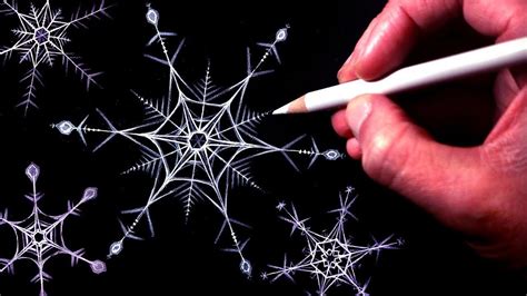 How To Draw Snowflakes Schneeflocke Zeichnen Zeichenvorlagen Papier