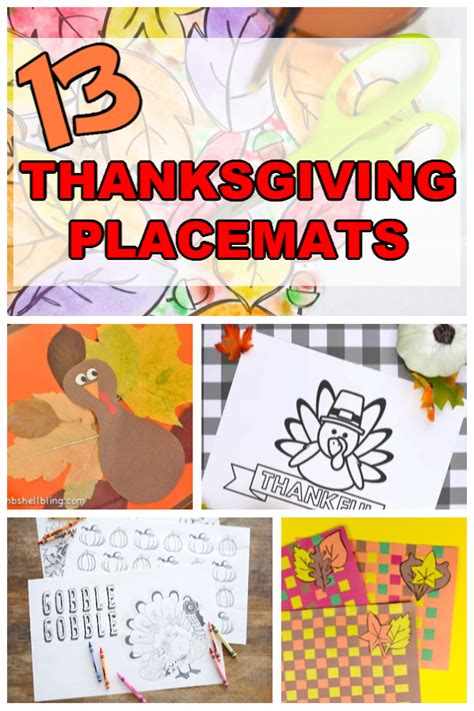 17 Thanksgiving Placemats Crafts Kids Can Make Artofit