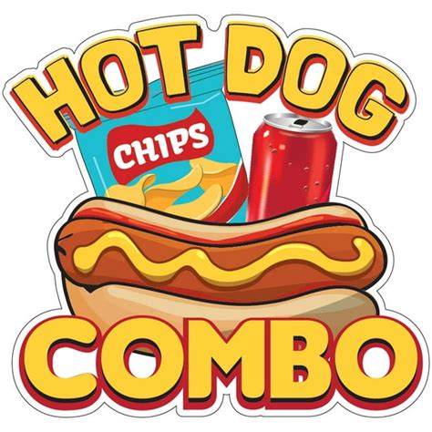 Hot Dog Combo Decal Concession Stand Food Truck Sticker