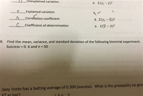 Solved Unexplained Variation E Explained Variation R2