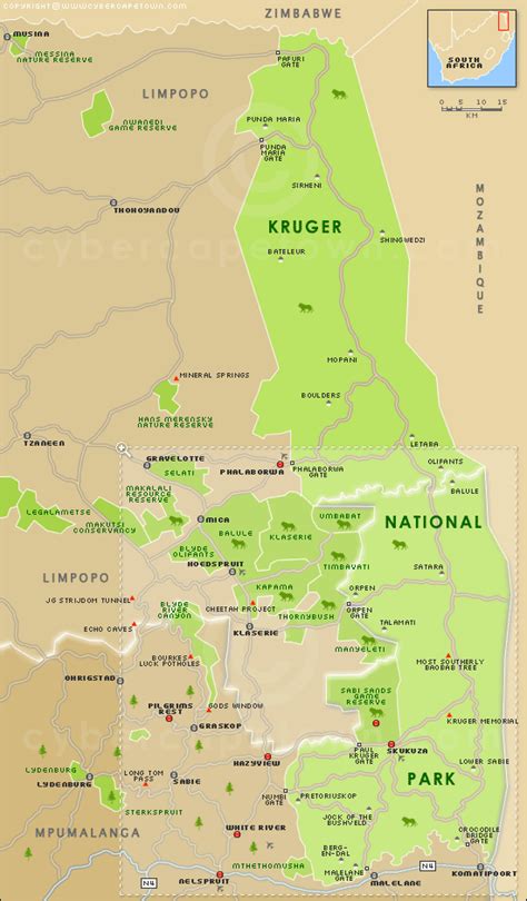 Kruger National Park Kruger National Park Map Of South Africa